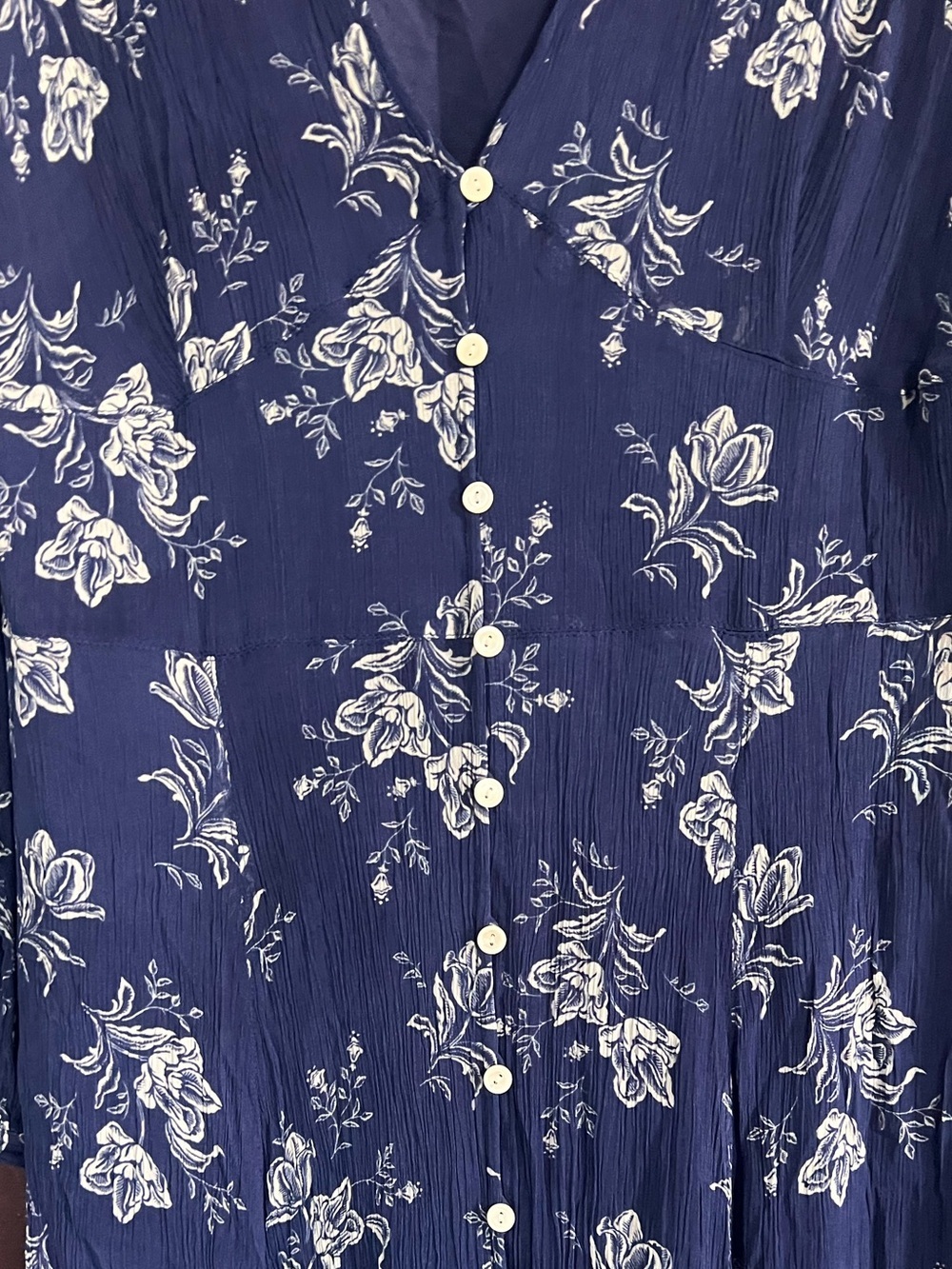 Polo Ralph Lauren Women’s Maxi Dress Sheer Sleeve Navy Size 12 - Picture 8 of 11